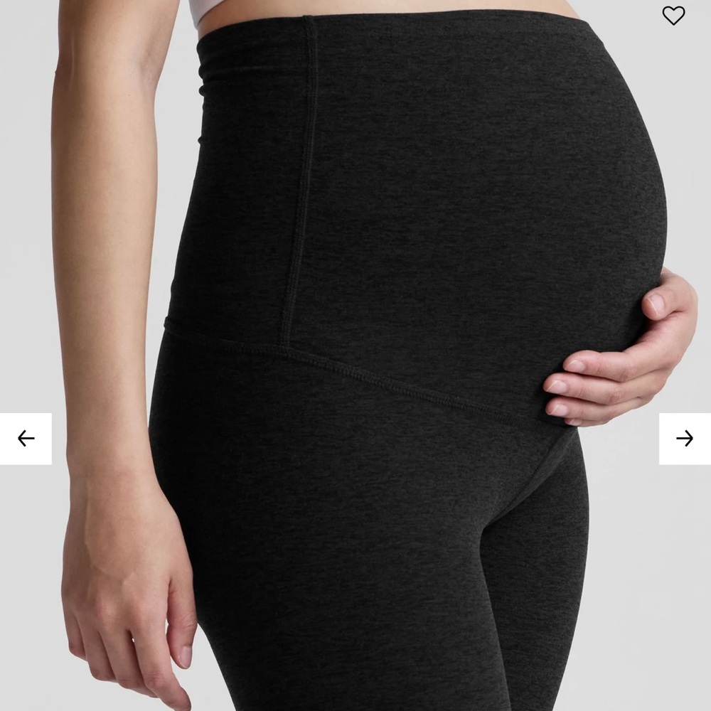Beyond Yoga Beyond the Bump Charcoal Maternity Leggings